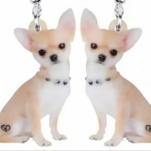 Acrylic Chihuahua Dog Earrings!